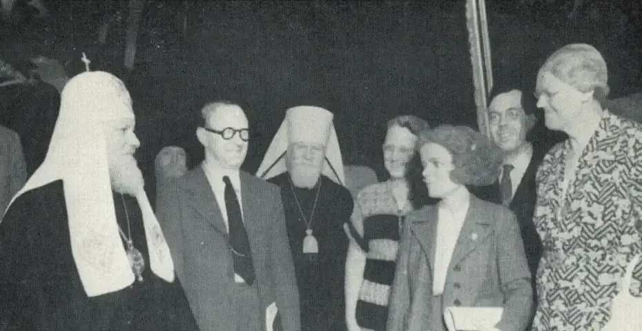 Делегация квакеров встречается с патриархом Алексием I, июль 1951 г.